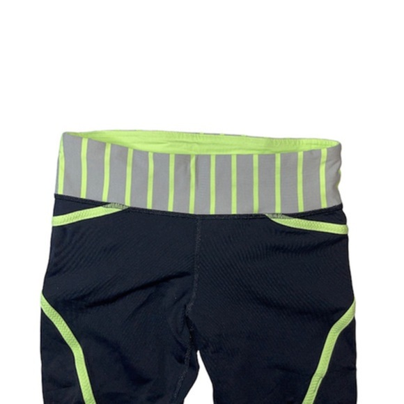 Lululemon Athletica Run Pace Black Crop Capri Leggings Size 8 - Picture 4 of 5